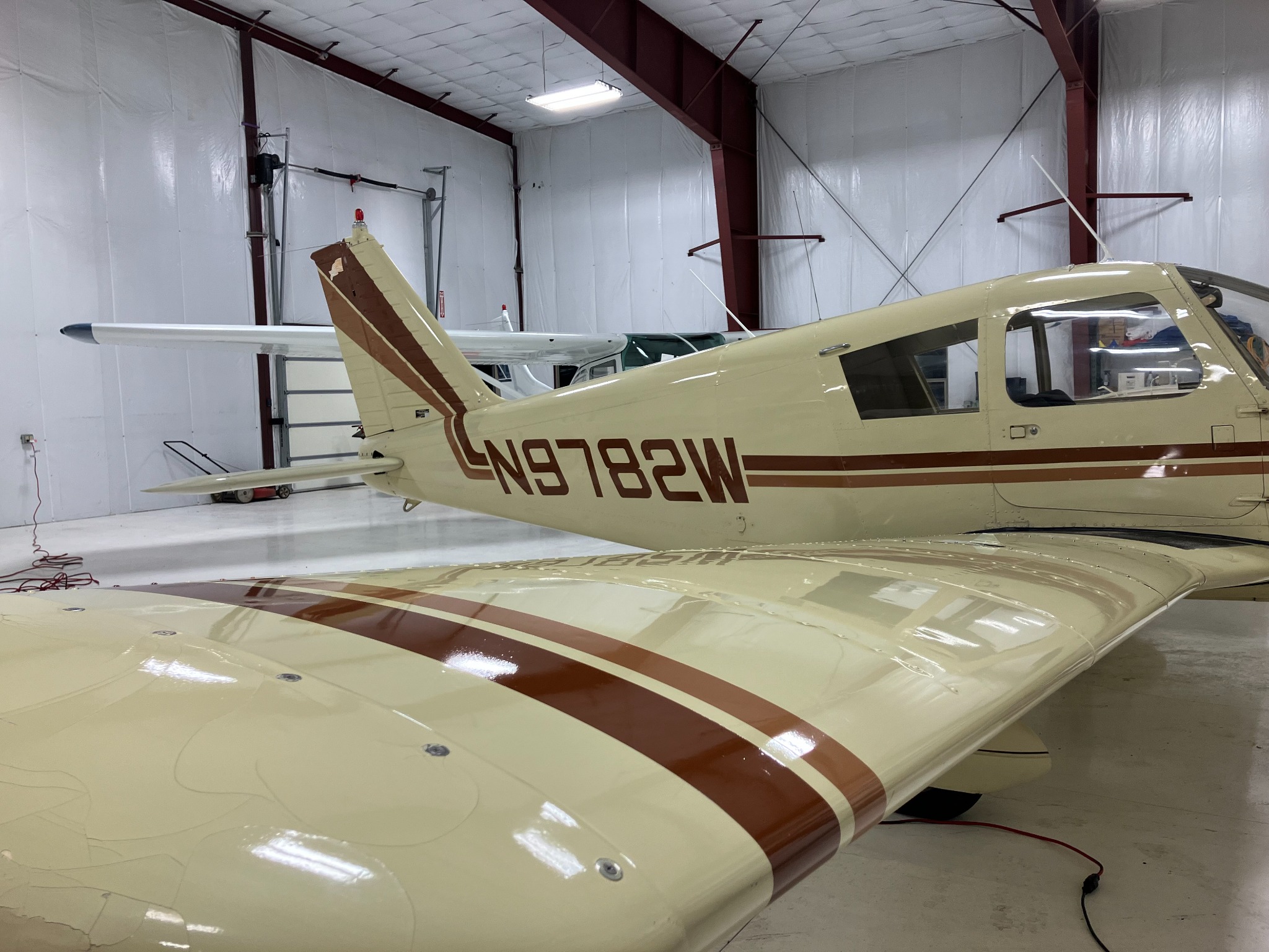 Freshly detailed aircraft in hangar